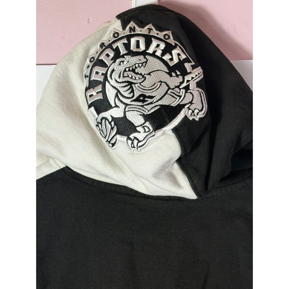 Mitchell & Ness Toronto Raptors Split Hoodie Black White Embroidered Mens Large - Picture 6 of 6